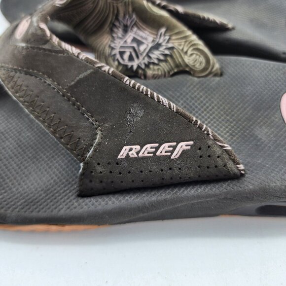 Vtg 2004 Reef Fanning Women's Thong Flip Flop Sandals Bottle Opener Bottom Sz 9 - Picture 5 of 14